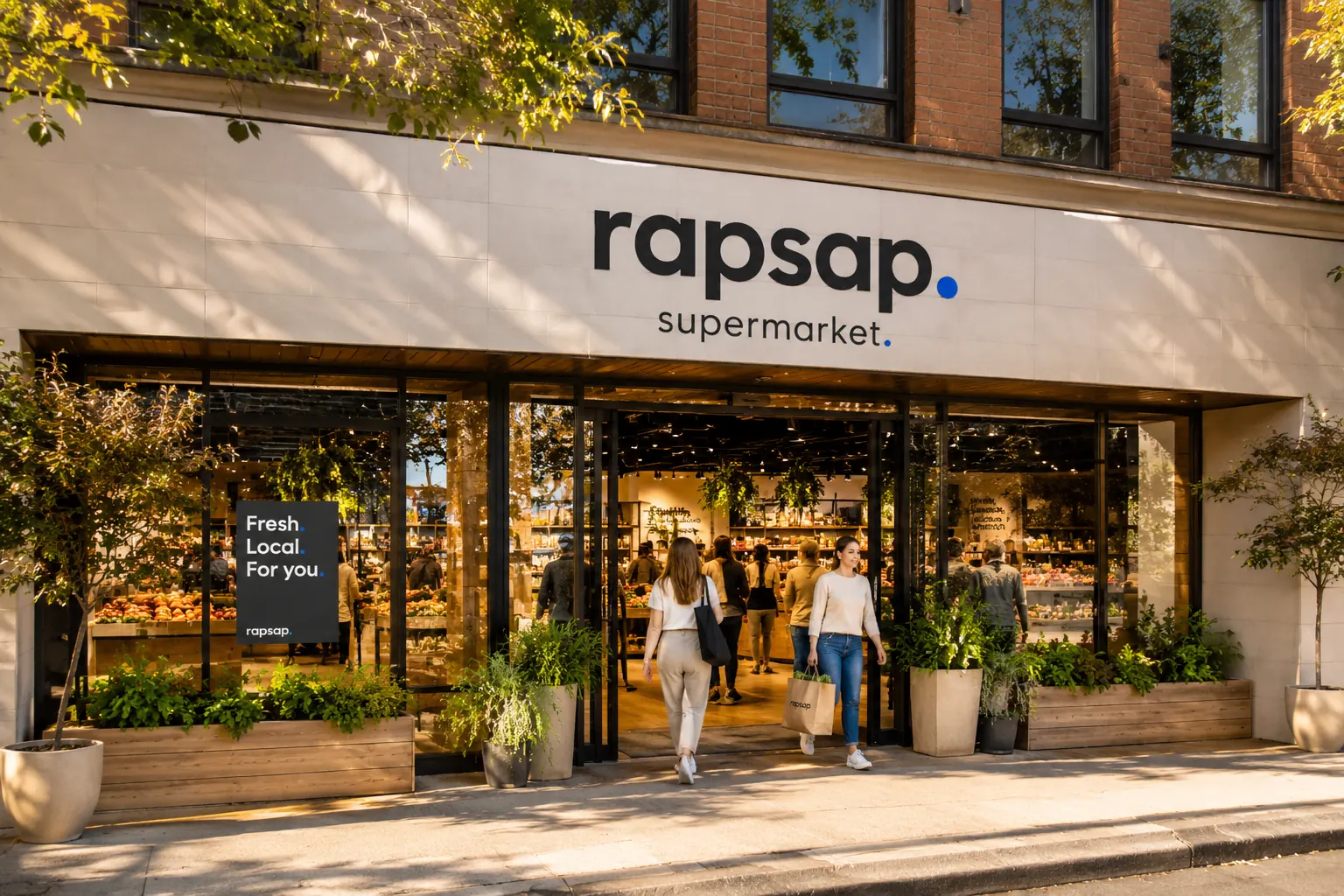 A rapsap supermarket storefront